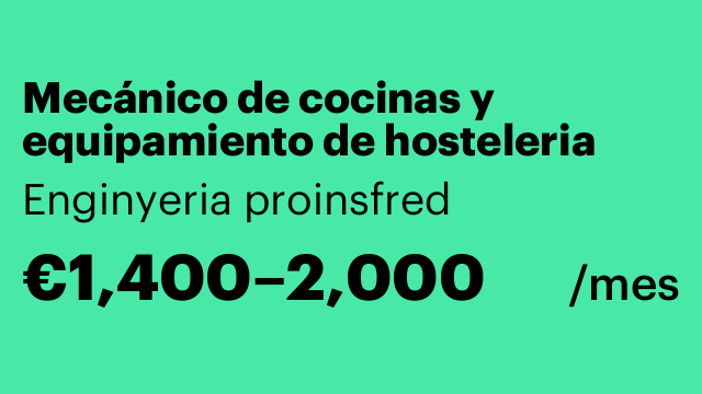 Mecánico de cocinas y equipamiento de hosteleria
