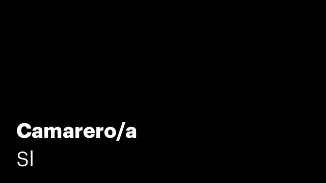 Camarero/a
