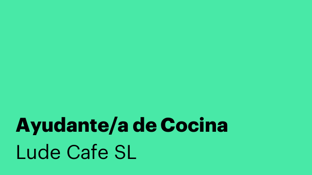 Ayudante/a de Cocina