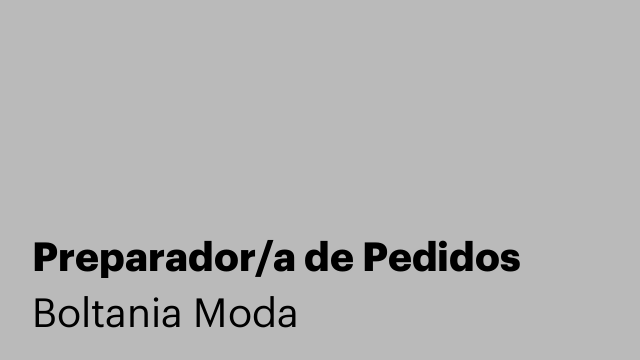 Preparador/a de Pedidos