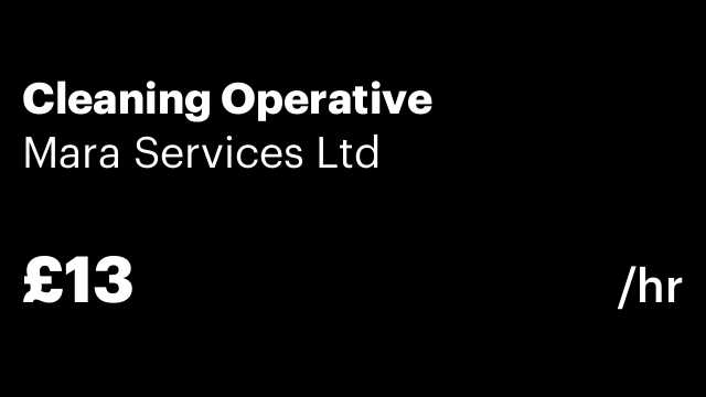 Cleaning Operative