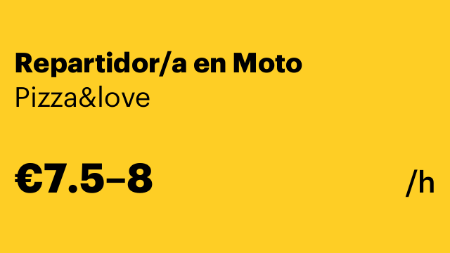 Repartidor/a en Moto