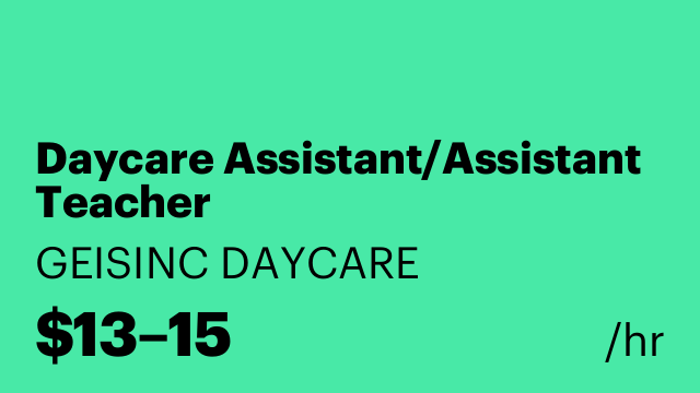 Daycare Assistant/Assistant Teacher