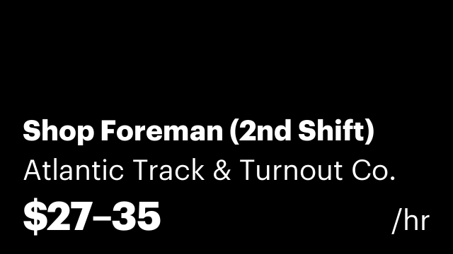 Shop Foreman (2nd Shift)