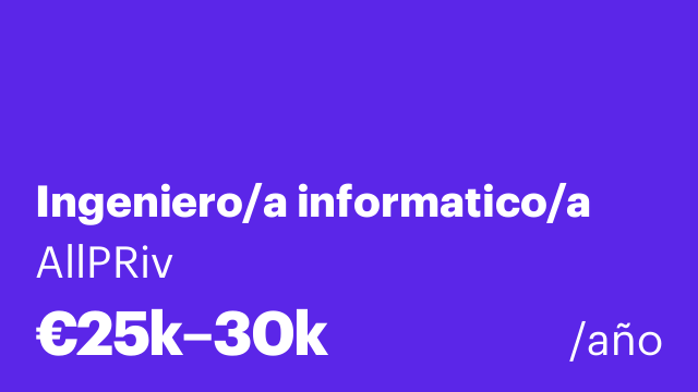 Ingeniero/a informatico/a
