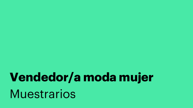 Vendedor/a moda mujer