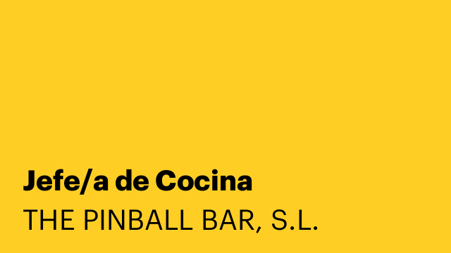 Jefe/a de Cocina
