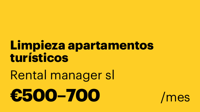 Limpieza apartamentos turísticos