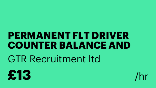 PERMANENT FLT DRIVER COUNTER BALANCE AND BENDI