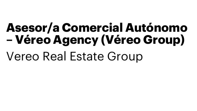 Asesor/a Comercial Autónomo – Véreo Agency (Véreo Group)