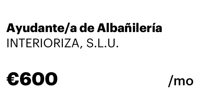 Ayudante/a de Albañilería