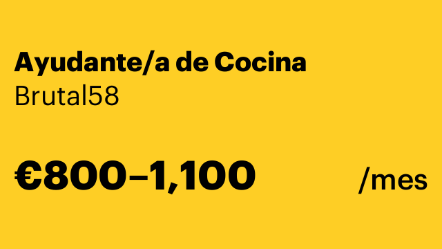 Ayudante/a de Cocina