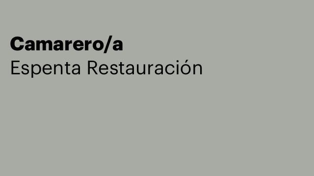 Camarero/a