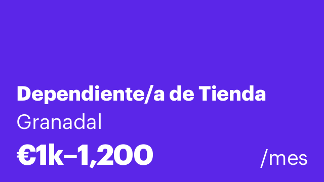 Dependiente/a de Tienda