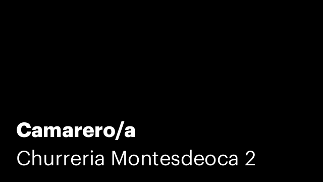 Camarero/a