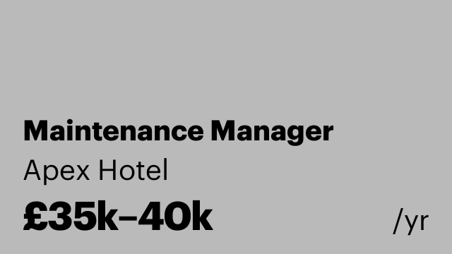 Maintenance Manager