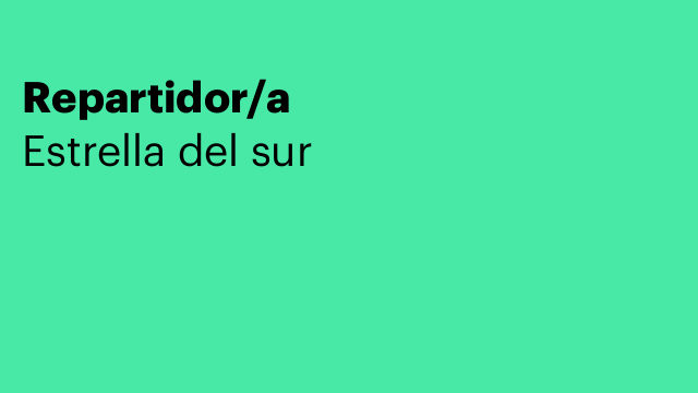 Repartidor/a
