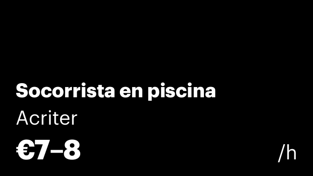 Socorrista en piscina