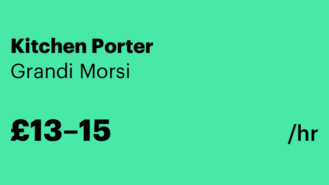 Kitchen Porter