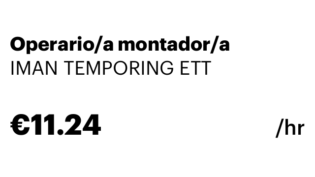 Operario/a montador/a