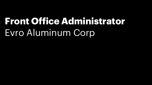Front Office Administrator