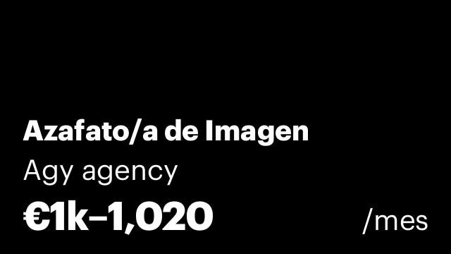 Azafato/a de Imagen
