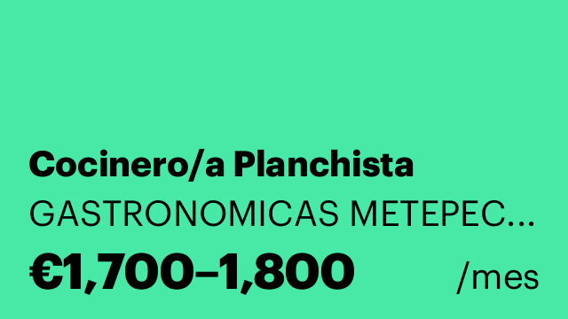 Cocinero/a Planchista