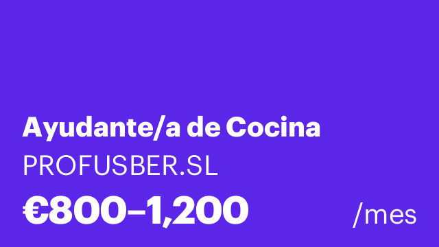 Ayudante/a de Cocina