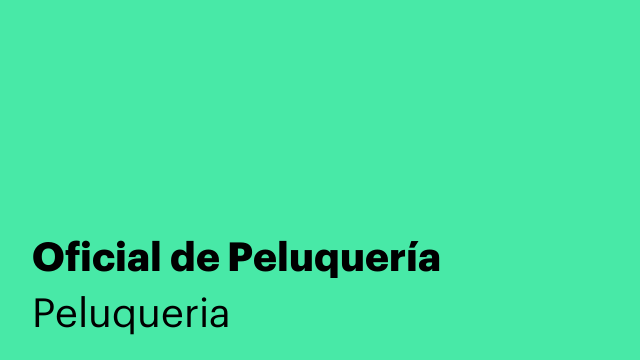 Oficial de Peluquería