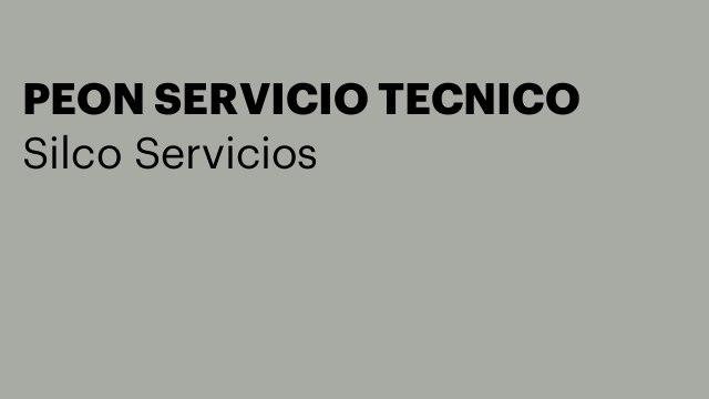 PEON SERVICIO TECNICO