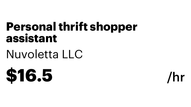 Personal thrift shopper assistant