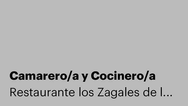 Camarero/a y Cocinero/a