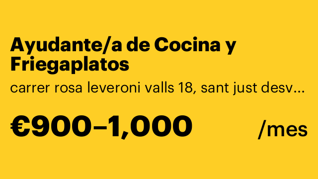 Ayudante/a de Cocina y Friegaplatos