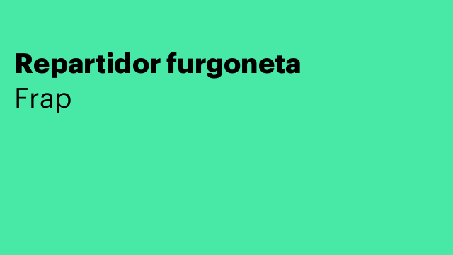 Repartidor furgoneta