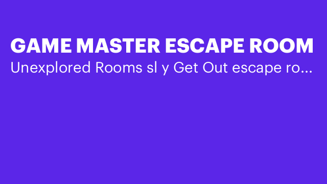 GAME MASTER ESCAPE ROOM