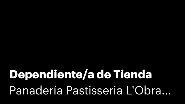 Dependiente/a de Tienda