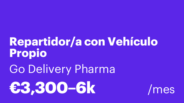 Repartidor/a con Vehículo Propio