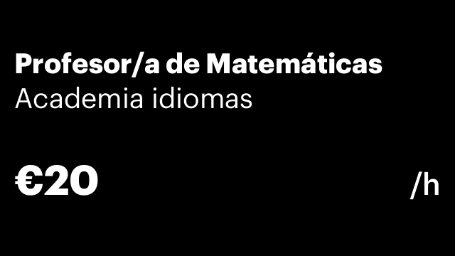 Profesor/a de Matemáticas