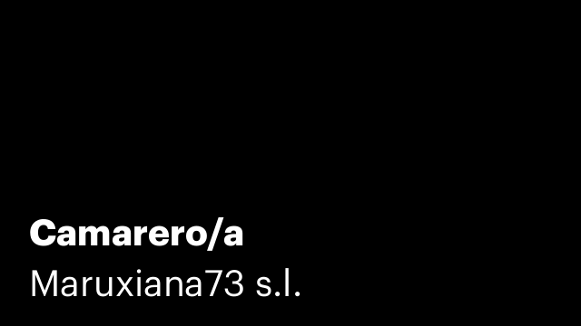 Camarero/a