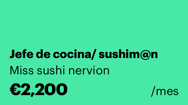 Jefe de cocina/ sushim@n