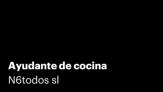 Ayudante de cocina