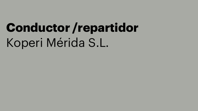 Conductor /repartidor