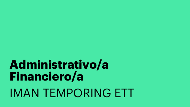 Administrativo/a Financiero/a