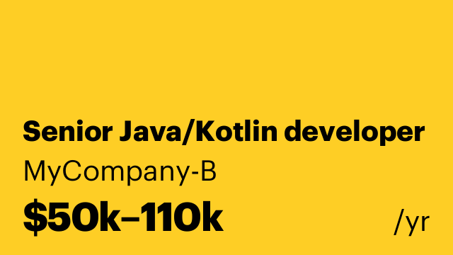 Senior Java/Kotlin developer