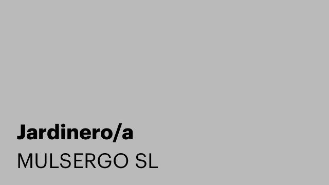 Jardinero/a