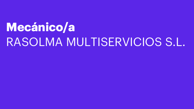 Mecánico/a