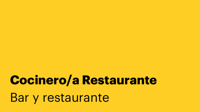 Cocinero/a Restaurante