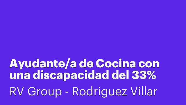 Ayudante/a de Cocina con una discapacidad del 33%