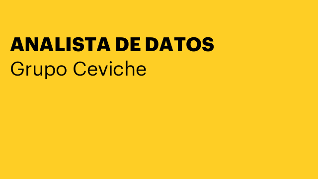 ANALISTA DE DATOS