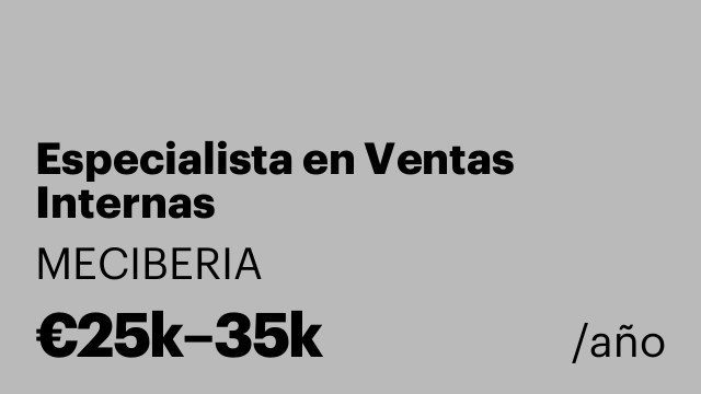 Especialista en Ventas Internas